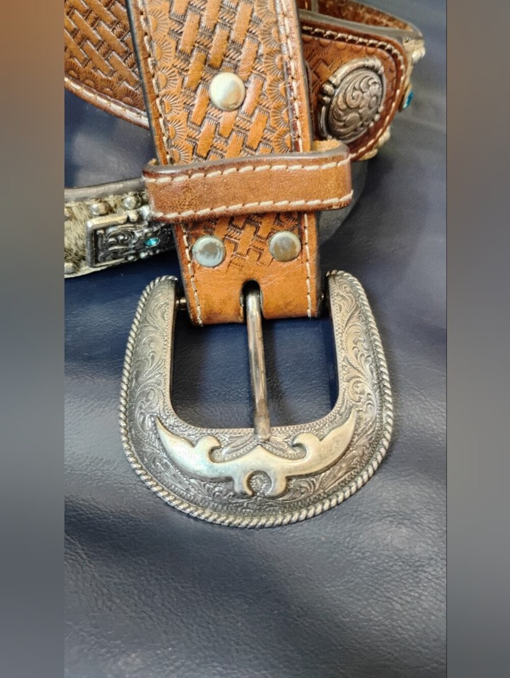 VINTAGE NOCONA WESTERN LEATHER BELT